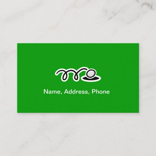 Carte de visite pour joueurs de golf et formateurs (Devant)