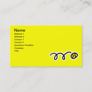 Carte de visite pour joueurs de tennis