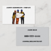 CARTE DE VISITE POUR LA CONSTRUCTION (Devant / Derrière)