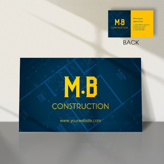 Carte de visite pour la construction/entrepreneur
