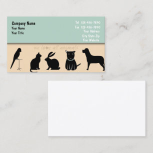 Carte de visite pour la garde d'animaux