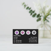 Carte de visite pour la garde d'animaux (Debout devant)