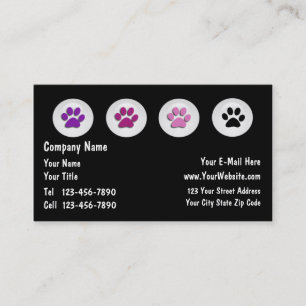 Carte de visite pour la garde d'animaux