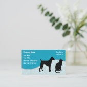 Carte de visite pour la garde d'animaux (Debout devant)