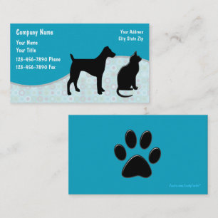 Carte de visite pour la garde d'animaux