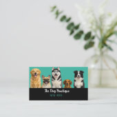 Carte de visite pour la garde d'animaux avec un ch (Debout devant)