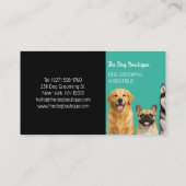 Carte de visite pour la garde d'animaux avec un ch (Dos)