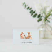 Carte de visite pour la garde d'animaux mignons et (Debout devant)