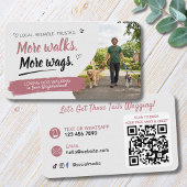 Carte de visite pour la promenade de chiens et la
