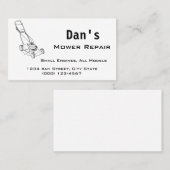 Carte de visite pour la réparation de tondeuses et (Devant / Derrière)