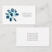 Carte de visite pour la réparation et le service d (Devant / Derrière)