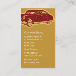 Carte de visite pour la restauration automobile
