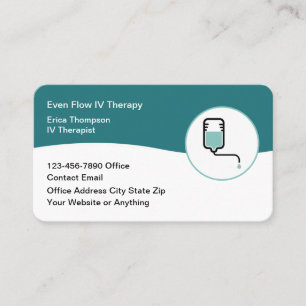 Carte de visite pour la thérapie médicale par perf