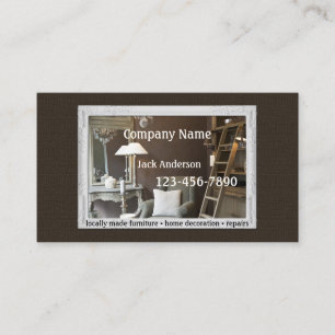 Carte de visite pour la vente au détail de décorat