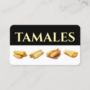 Carte de visite pour la vente de tamales