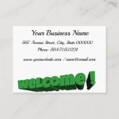 Carte de visite pour l'agence de voyages (Dos)