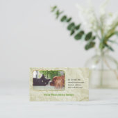 carte de visite pour l'animal familier et les (Debout devant)