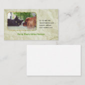 carte de visite pour l'animal familier et les (Devant / Derrière)