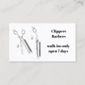 Carte de visite pour le coiffeur ou le coiffeur (Devant)