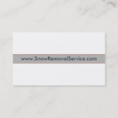 Carte de visite pour le déneigement (Dos)