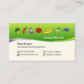 Carte de visite pour le diététicien et le (Dos)