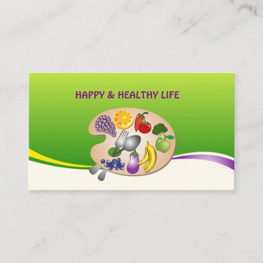 Carte de visite pour le diététicien et le (Devant)