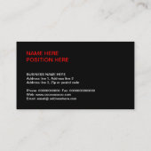 carte de visite pour le DJ, électricien, club, (Dos)