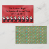 Carte de visite pour le père noël (Devant / Derrière)