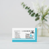 carte de visite pour le plombier et le bricoleur (Debout devant)