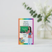 Carte de visite pour le professeur, le professeur (Debout devant)