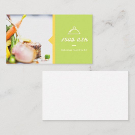 Carte de visite pour le restaurant. (Devant / Derrière)