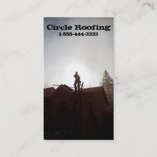 Carte de visite pour le Roofer/construction (Devant)