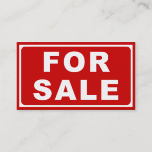 Carte De Visite POUR le signe de VENTE