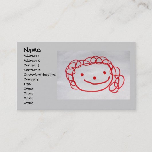 Carte de visite pour le soin de jour grand (Devant)