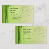 Carte de visite pour le thérapeute de massage (Devant / Derrière)