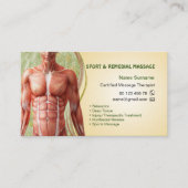 Carte de visite pour le thérapeute de massage (Devant)