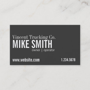Carte de visite pour le transport