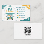 Carte de visite pour le transport d'animaux de com (Devant / Derrière)