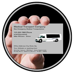 Carte de visite pour le transport médical non urge