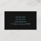 Carte de visite pour leçons de studio d'instructri (Dos)