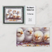 Carte de visite pour l'élevage de poulets (Devant / Derrière)