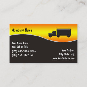 Carte de visite pour l'entreprise de camionnage