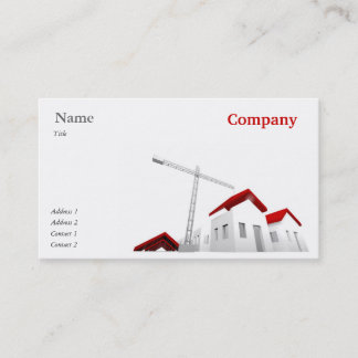 Carte de visite pour l'entreprise de construction