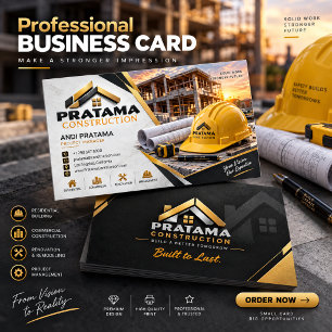 Carte de visite pour l'entreprise de construction