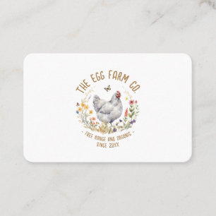 Carte de visite pour l'entreprise d'œufs frais de