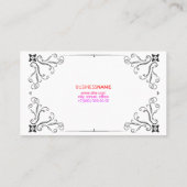 Carte de visite pour les coiffures principales (Dos)