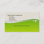 Carte de visite pour les décapants organiques de (Dos)