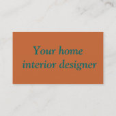 Carte de visite pour les dessinateurs d'intérieurs (Dos)