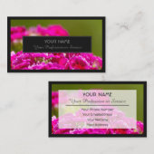 Carte De Visite Pour les experts en fleurs et les professionnels d (Devant / Derrière)