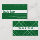 Carte De Visite Pour les experts Vegan (Devant / Derrière)